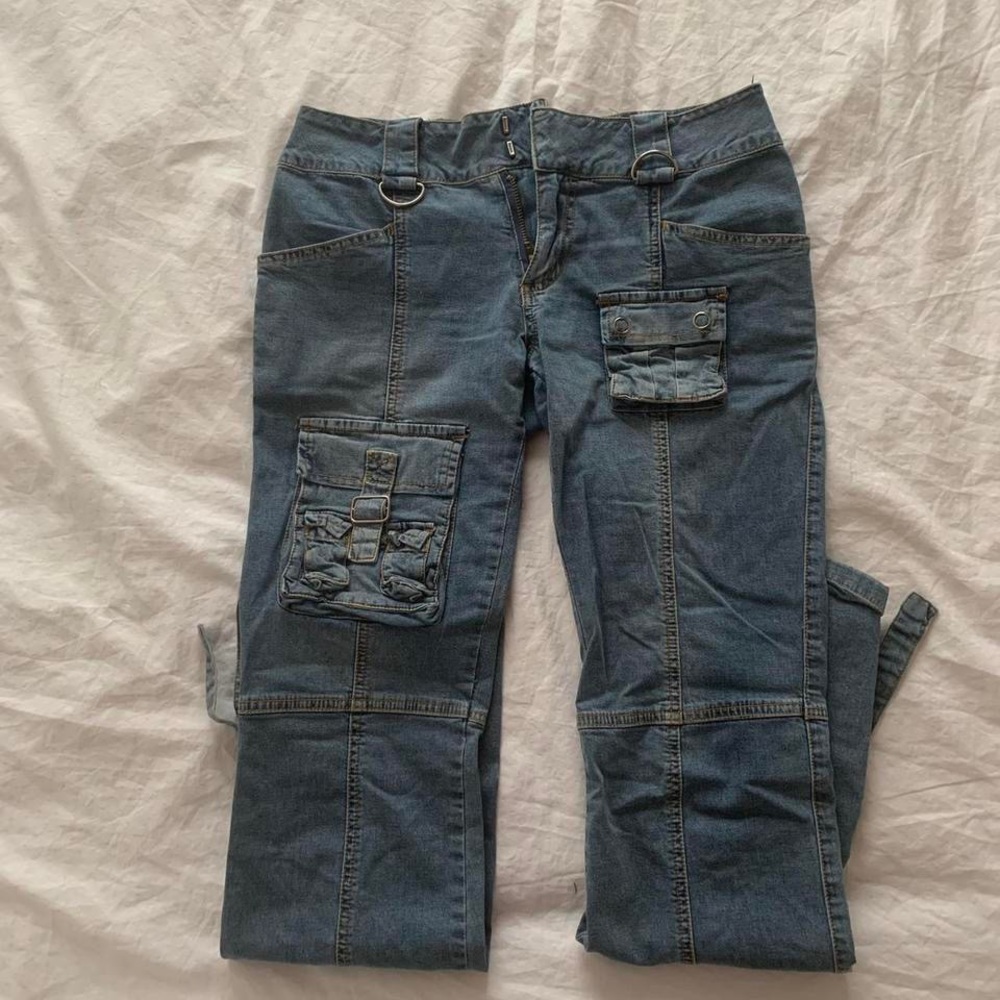 Unique vintage cargo jeans